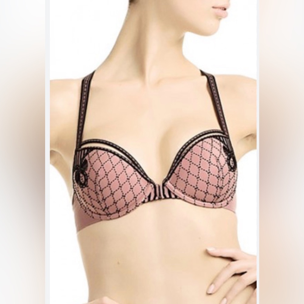 Marlies Dekkers Peach Embroidered Push-Up Bra